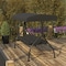 Flash Furniture Black 3-Seater Convertible Canopy Patio Swing/Bed TLH-007-BK-GG - alternate 9